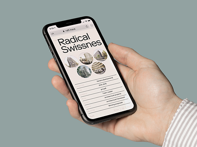 Mobile design: Swiss Architecture on Mobile architectural profile architectural showcase architecture app architecture display creative portfolio design portfolio digital showcase minimalist app mobile aesthetics mobile interface mobile layout modern layout project details project overview project presentation responsive design sleek interface swiss design ui inspiration urban planning