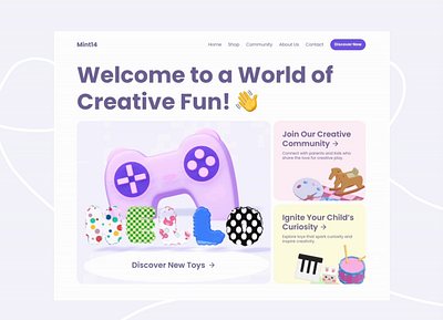 A kid website 3d creative design design greatdesign ui uiuxdesign ux webdesign