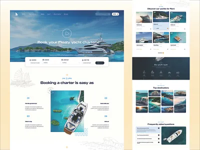 Yacht Rental Website Design uiuxdesign websitedesign yacht rental yacht rental website yacht rental website design yachtbooking yachtrental yachtrentalsite yachtrentalwebsitedesign