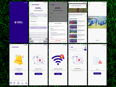 Hamro Khelkud App - Detail Work Handle 404 mobile error handling error states hamro hamro khelkud image viewer khelkud mobile design nepali nepali app news signup splash sports terms and condition validation