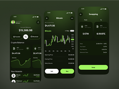 Crypto trading - Mobile app app design app ui crypto app crypto app concept crypto currency crypto ui cryptocurrecy mobile mobile app trading trading app ui ux