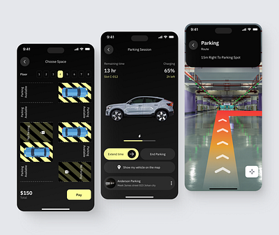 Car Parking Mobile iOS App Design android design app design template app desiign app interface car parking charging design electric car ev charging ios mobile app mobile application mobile design mobile ui parking solution product design ui ui design uiux ux