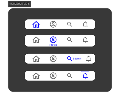 NAVIGATION BARS figma navigation bar product design ui ui design user interface