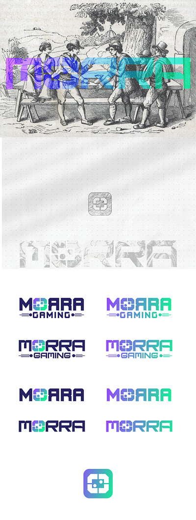 Morra App Game logo design adobe photoshop branding design graphic design landing page logo web design