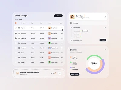 Dashboard for a Cloud Service ✦ Clou design interface product service startup ui ux web website