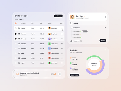 Dashboard for a Cloud Service ✦ Clou design interface product service startup ui ux web website