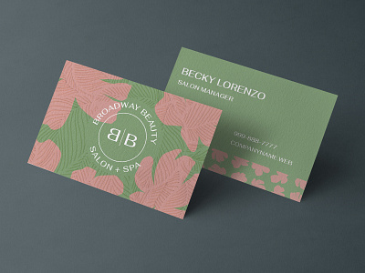 Organic Letterpress Business Card branding business card floral letterpress monogram organic