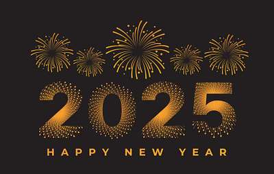 Happy new year 2025 celebration poster, banner, greeting 2025 2025 new year calendar 2025 graphic design happy new year logo new new year 2025 new years year