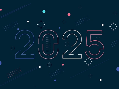 2025 New Year celebration abstract background design 2025 2025 logo graphic design happy new year holiday logo 2025 new year