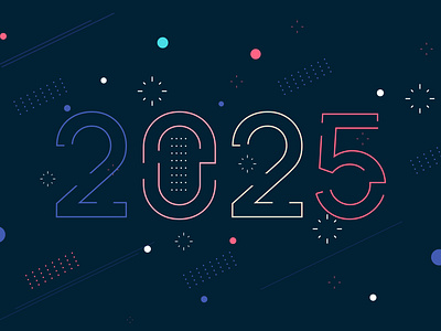 2025 New Year celebration abstract background design 2025 2025 logo graphic design happy new year holiday logo 2025 new year