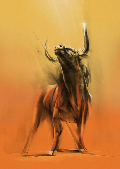 Wild Bull bull digitalart drawing illustration marcou pencil