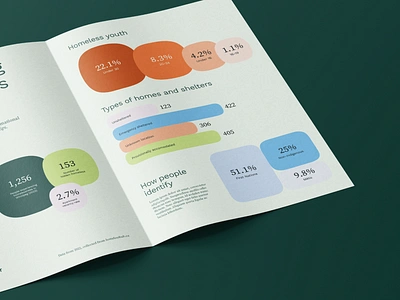 Infographics for Non-Profit Brand annual report annual report design branded graphics data data visualization graph graphics homeless homelessness infographic infographic design minimal annual report report report design