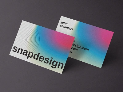 Arched Letterpress Business Card arches branding business card gradient letterpress