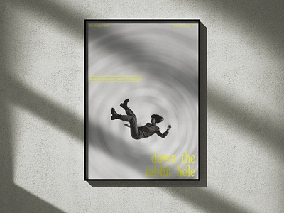 Poster Design (Down the Rabbit Hole) circular grid graphic design poster design