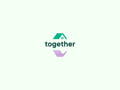 Non-Profit Logo Concept donations hand design hand icon hand logo home home logo homeless homelessness house house icon house logo house symbol logo design non profit non profit brand start up branding startup together