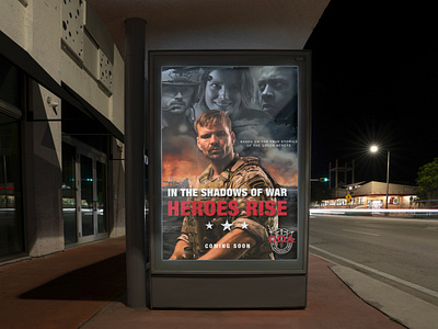 Heroes Rise Film Poster cover design adobe photoshop branding design film poster graphic design landing page logo poster vector web design