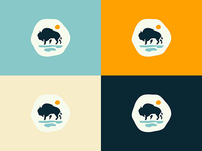 Tourism Logo Colour Combinations adventure brand animal logo animal symbol bison bison logo blue logo brand buffalo nature brand nature logo non profit non profit brand non profit branding tourism brand tourism logo vintage logo yellow logo