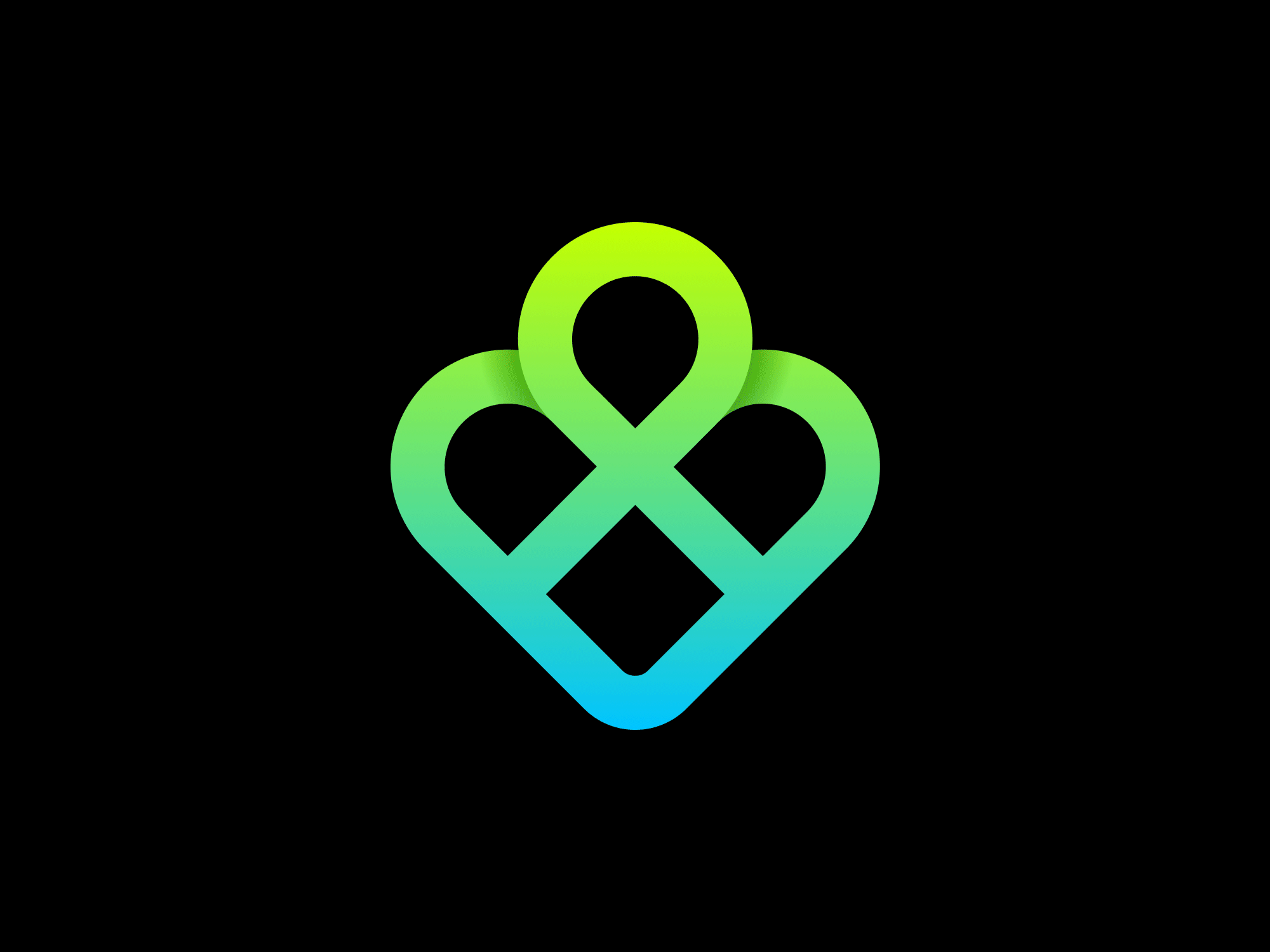 Heart Logo blue brand branding gradient green heart heart logo icon identity logo logo design logo maark logotype love love logo minimal monogram person symbol wordmark