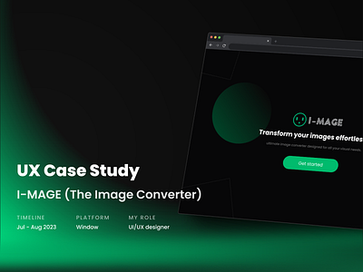 I-MAGE(UX Case Study) ui ux case study