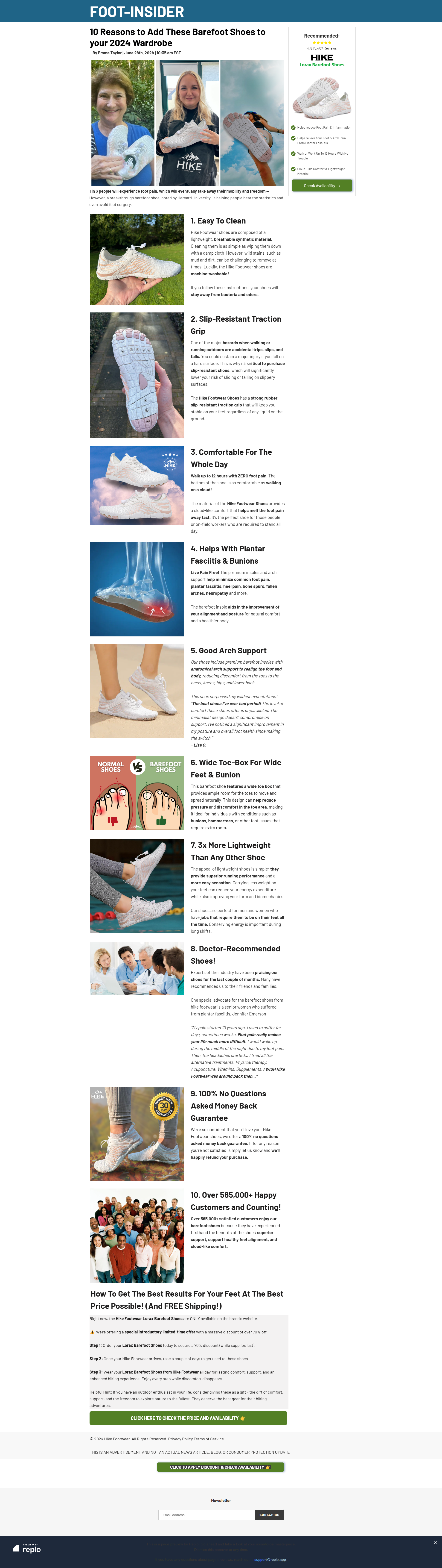 Example of Replicate Advertorial Pages On Funnelish