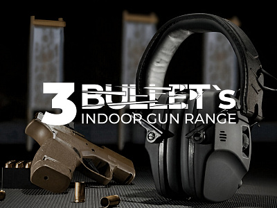 3Bullet`s 3bullets branding bullet graphic design gun gun range logo military shoot range tactical weapon