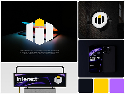 interact works® — Visual Identity ai art direction bento bitcoin blockchain brand guidelines brand identity branding crypto defi design graphic design logo metaverse minimalism modern logo monogram ui visual identity web3