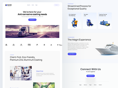 Landing Page - Anti Rust Coating app branding design graphic design illustration industry landing page logo minimal mobile ui ui design uiux ux