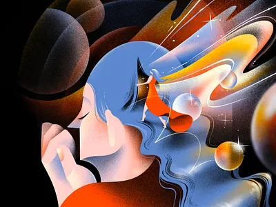 Dreamscapes of the Mind illustration ui vector