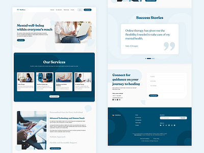 Digital Solutions for Mental Wellness – UI Concept accesible ai branding desing healing health meditation mental mental health therapy ui ux web wellness