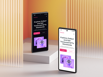 NFT Marketplace Mobile app artworks blockchain collectibles cryptocurrency defi design landing page marketplace metaverse mobile nft ui ui design uiux virtual reality web3