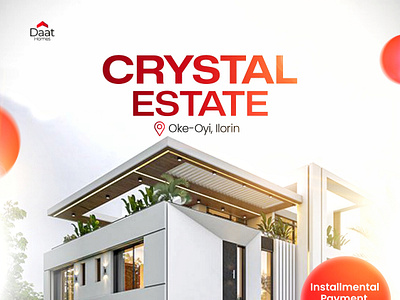 Crystal Estate branding flyer design graphic design graphics design real social media designs