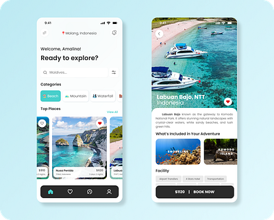 Simple Travel App Designs ui mobile travel design