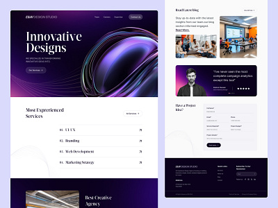 Creative Digital Agency Landing Page agency agency landing page agency website animation branding company creative creative agency creative studio digital agency digital agency website digital studio homepage landing page portfolio salahuddinuix studio website ui web design website design