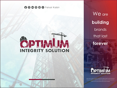 Optimum Integrity Solution | Real Estate Logo Design Branding agency logo business logo construction logo consultancy logo creative logo graphic design logo logo design logo designer minimalist logo modern logo property logo real estate real estate agency real estate branding real estate business real estate logo startup logo typography wordmark