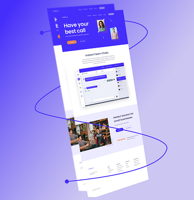 Landing Page Design: ChatApp branding ui