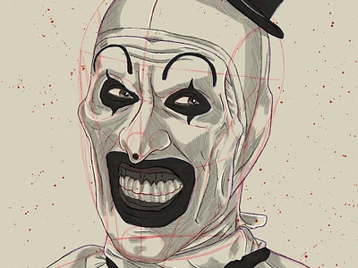 Terrifier Drawing Sketch Study by Oz Galeano art arte boceto design dibujo digitalart drawing fanart horror illustration movie ozgaleano portrait retrato sketch terrifier