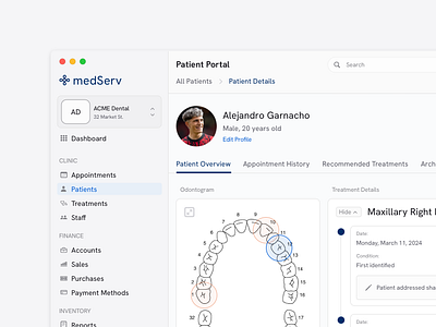 Detail of Patient Portal Application design system enterprise medical patient portal product desigin ui ux website