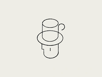 "The Mad Hatter" - geometric line drawing illustration abstract alice in wonderland artwork character contemporary cup design geometric graphic design hat illustration line art line drawing mad hatter man minimalist modern portrait simplicity whimsical