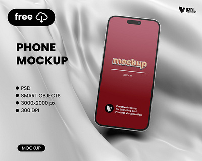 Phone Mockup on the Fabric free free mockup freebies iphone iphone mockup mockup phone psd psd mockup