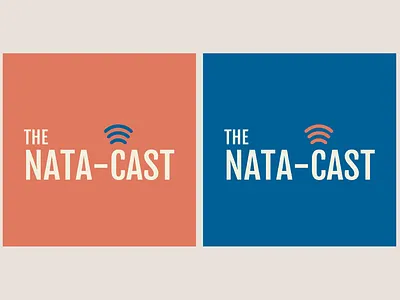The NATA-Cast album album art blue brand brand design brand identity branding cover art design digital digital design graphic design logo podcast podcast cover podcast cover art podcast design radio vintage visual identity