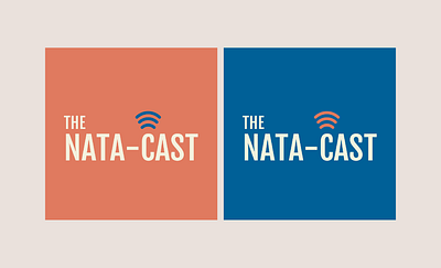 The NATA-Cast album album art blue brand brand design brand identity branding cover art design digital digital design graphic design logo podcast podcast cover podcast cover art podcast design radio vintage visual identity