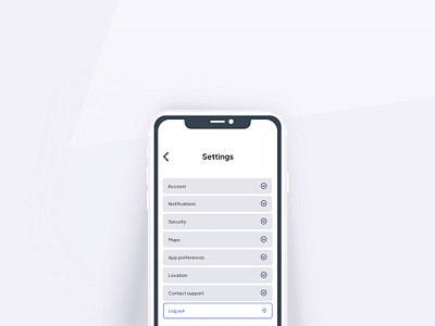 Car tracking app settings concept dailyui setting ui