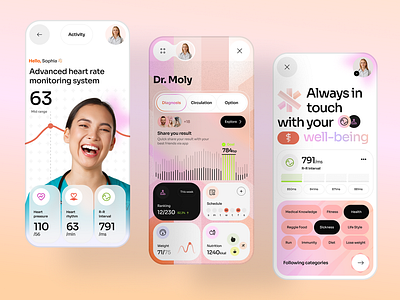 Healthcare service - Mobile app app branding design graphic design ui