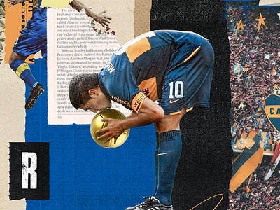 Juan Román Riquelme argentina boca collage illustration juniors riquelme soccer