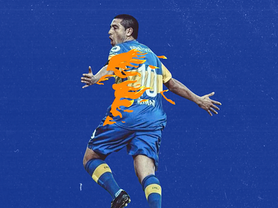 Riquelme argentina bocajr collage futbol illustration lettering motion graphics riquelme roman soccer