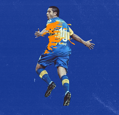 Riquelme argentina bocajr collage futbol illustration lettering motion graphics riquelme roman soccer