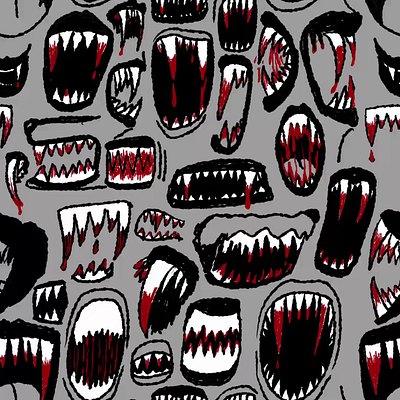 Halloween Repeat Pattern fabric graphic design halloween horror illustration pattern design surface design wallpaper