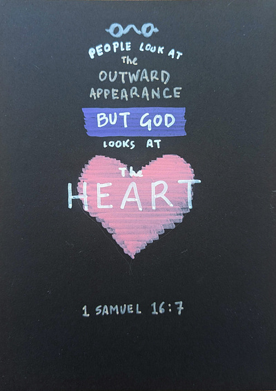 Typographic Verse bible christian church god hand drawn heart illustration typography verse