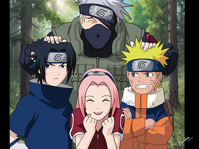 Naruto Group Picture adobe anime art brush characters colors design digital art friends graphic design illustration illustrator japanese motion graphics naruto painting photography photoshop softwares vector