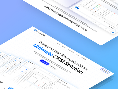 Converse CRM - SaaS Landing Page UI/UX Design b2b branding cleandesign crm landingpage modern responsive design saas simple startup ui uiux webdesign website webui